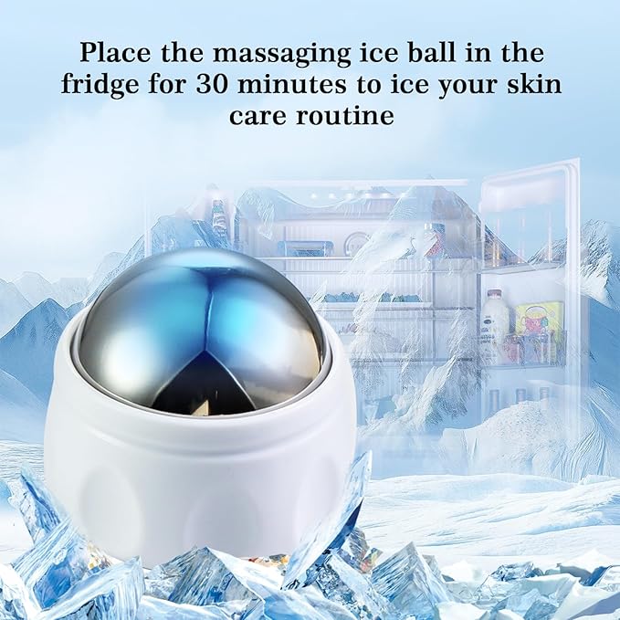 Ice Roller Gua Sha for Facials, Stainless Steel Gua Sha Facial Tools