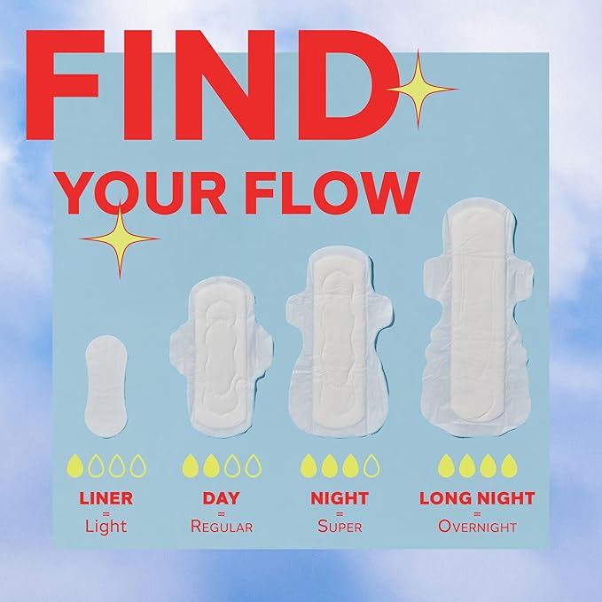 August Menstrual Organic Cover Pads for Women, Super Absorbency, 16 HSA FSA Eligible Organic Cotton Super Pads, Compostable Wrappers, Fragrance Free, Organic Sanitary Napkins with Wings