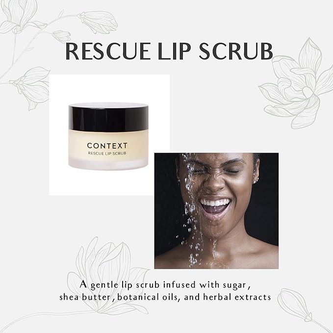 Context Skin Hydrating Lip Scrub Exfoliator. Sugar with Shea Butter, Vitamin E & Peppermint Oil for Dry, Chapped Lips. Overnight Lip Treatment for Soft and Smooth Lips