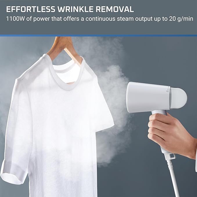 Rowenta, Steamer for Clothes, Travel Steam Handheld Steamer, 2.3 Oz Tank Capacity, Foldable, Easy Steam, 1100 Watts, Ironing, Gray Clothes Steamer, Vacation Essentials, Travel Must Have, DR1011