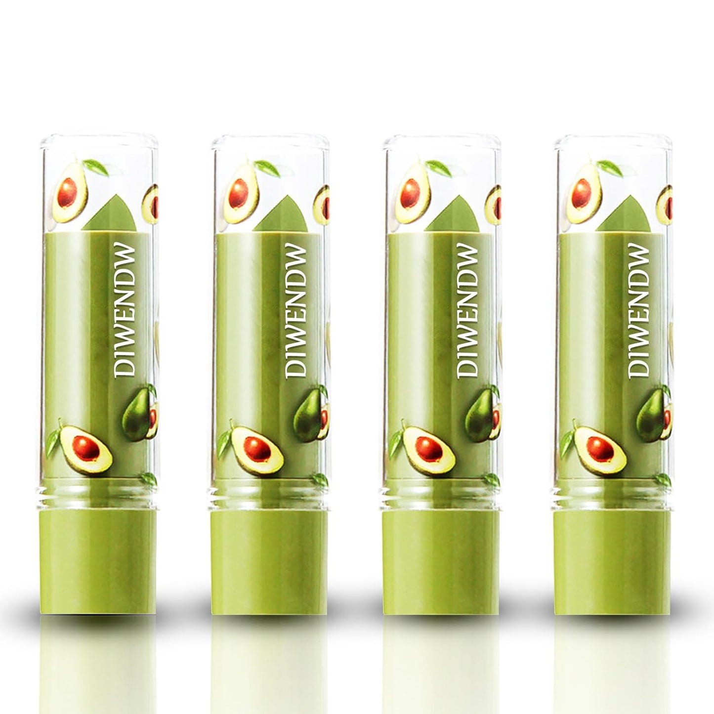 4 Pcs Avocado Color Changing Lipstick for Women,PH Mood Magic Lipstick Makeup Gift Set,Waterproof Lip Moisturizer Pigmented Long Lasting Tinted Color Change Labiales Lip Gloss Balm Stain