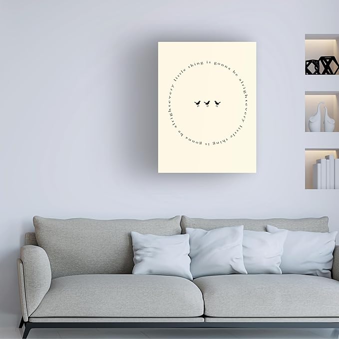 Trademark Fine Art Canvas Wall Art - Alicia Longley 'Happy Mindfulness IV' Wall Art for Living Room, Bedroom, or Office Décor