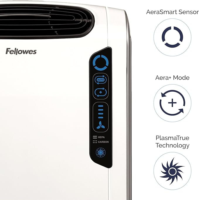 Fellowes AeraMax 200 Air Purifier for Mold, Odors, Dust, Smoke, Allergens and Germs with True HEPA Filter and 4-Stage Purification (9320401)