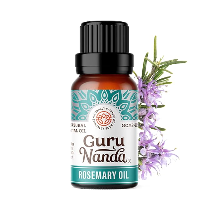 GuruNanda Vitamin E Oil (2 Fl Oz) 15000 IU Bottle & Rosemary Essential Oil 100% Pure & Natural 15ML