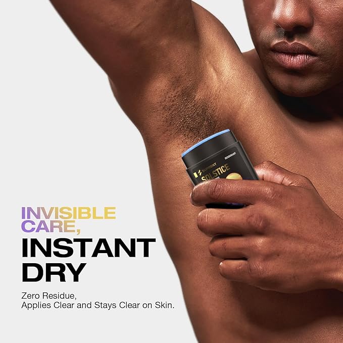 SUPRENT Deodorant for Men, Natural Ingredient Whole Body Deodorant, 48hr Odor Protection, Aluminum Free, Baking Soda Free Smooth Solid Stick & Skin Safe（Lavender）