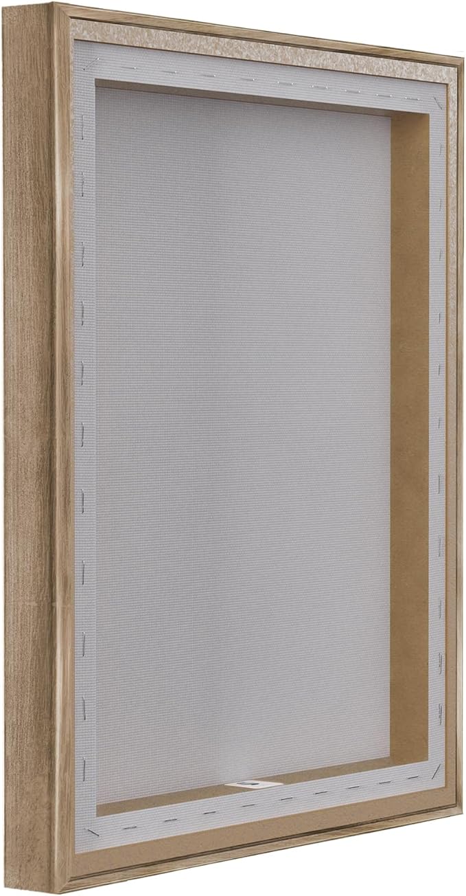 Stupell Industries Abstract Mindfulness Exercise Framed Floater Canvas Wall Art Design by Tim Parker, Brown Floater Frame, 31 x 25