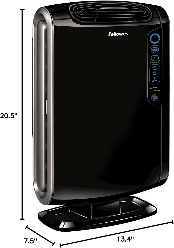 Fellowes AeraMax 190 Air Purifier for Mold, Odors, Dust, Smoke, Allergens and Germs with True HEPA Filter and 4-Stage Purification, Medium-size Room 200-400 sq. ft., Black