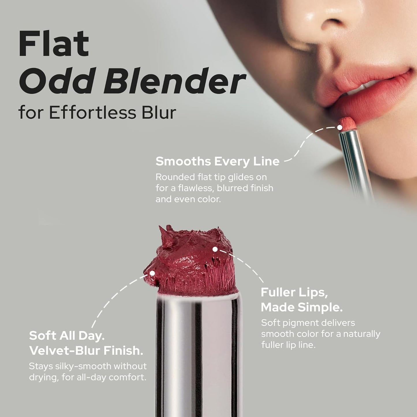Unseen Blur Lip Tint Long-Lasting Stain, Blendable 3.2g (Karma, 3.2)