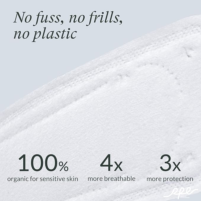 100% Organic Panty Liners for Women-120ct, Ultra Thin Cotton Cover, Regular Pantiliners, Light Absorbency, Unscented Barely There Pantie Liners (Regular Liner, Size 1, 120ct)
