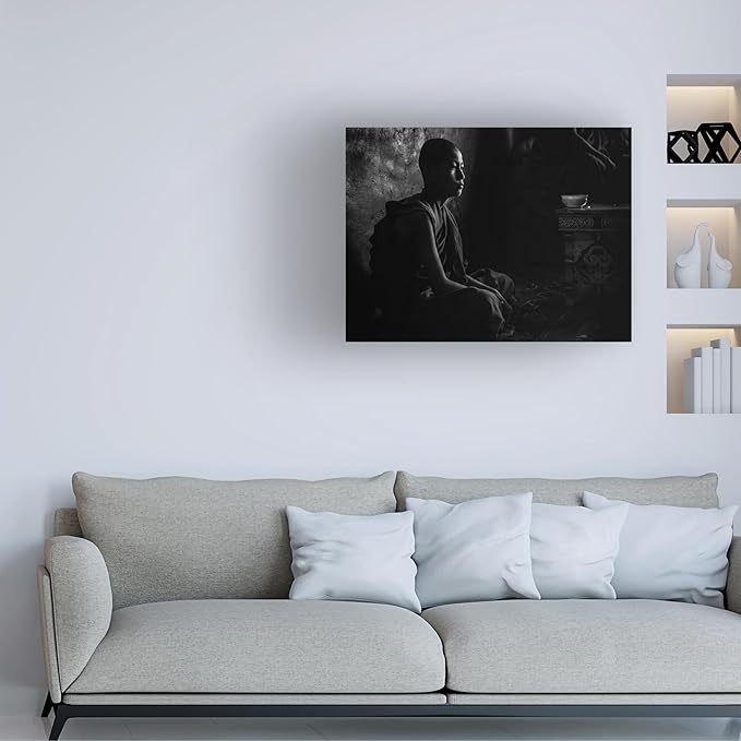 Trademark Fine Art Canvas Wall Art - Marco Tagliarino 'Novice In The Dark' Wall Art for Living Room, Bedroom, or Office Décor