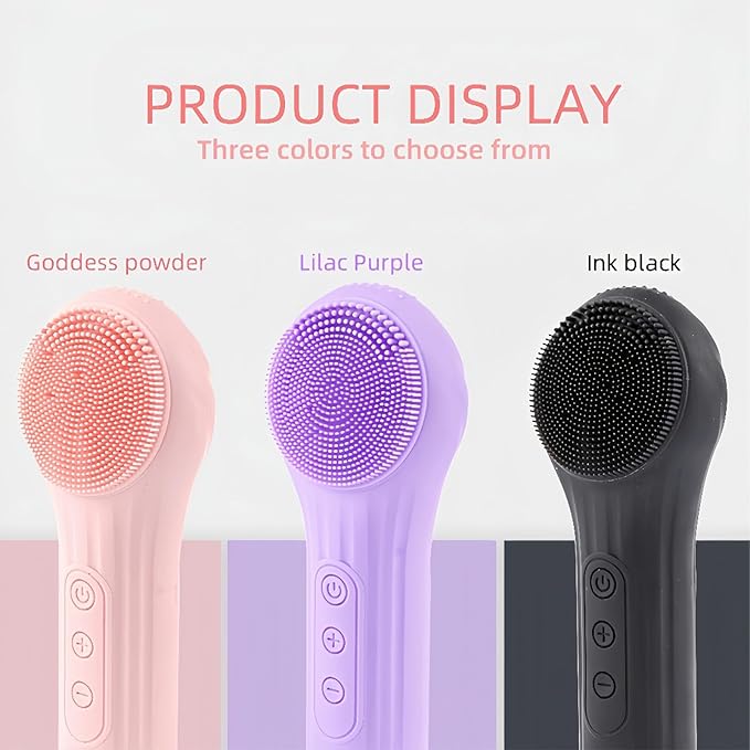 Facial Cleansing Brush face Scrubber Waterproof and Rechargeable Face Scrub Brush for Men & Women, Electric Silicone Face Scrubber for Facial, Electric Deep Cleaning, Exfoliating and Massaging