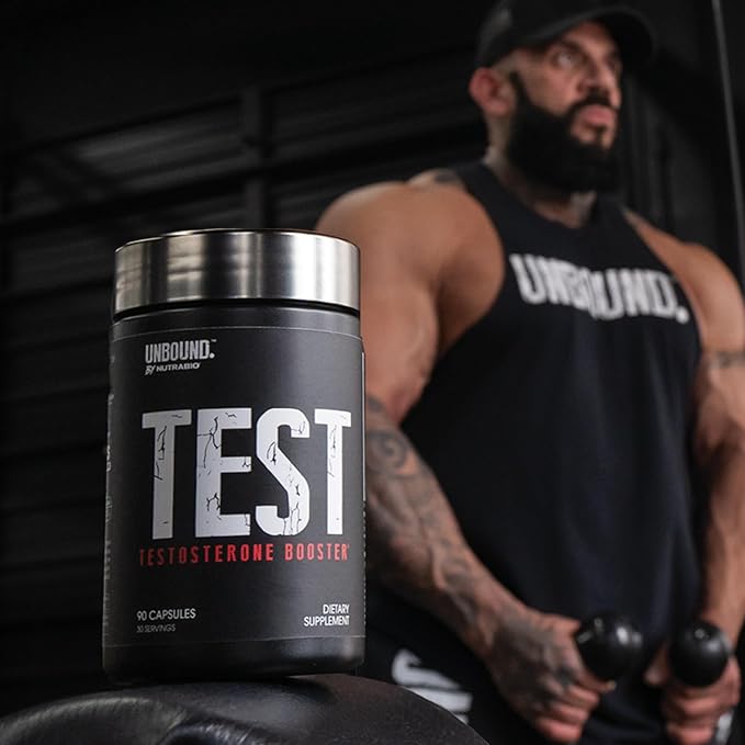 NutraBio Unbound Test, Testosterone Supplement for Men, Testosterone Booster, Libido, Boron, Fenugreek, Tongkat Ali, 90 Capsules