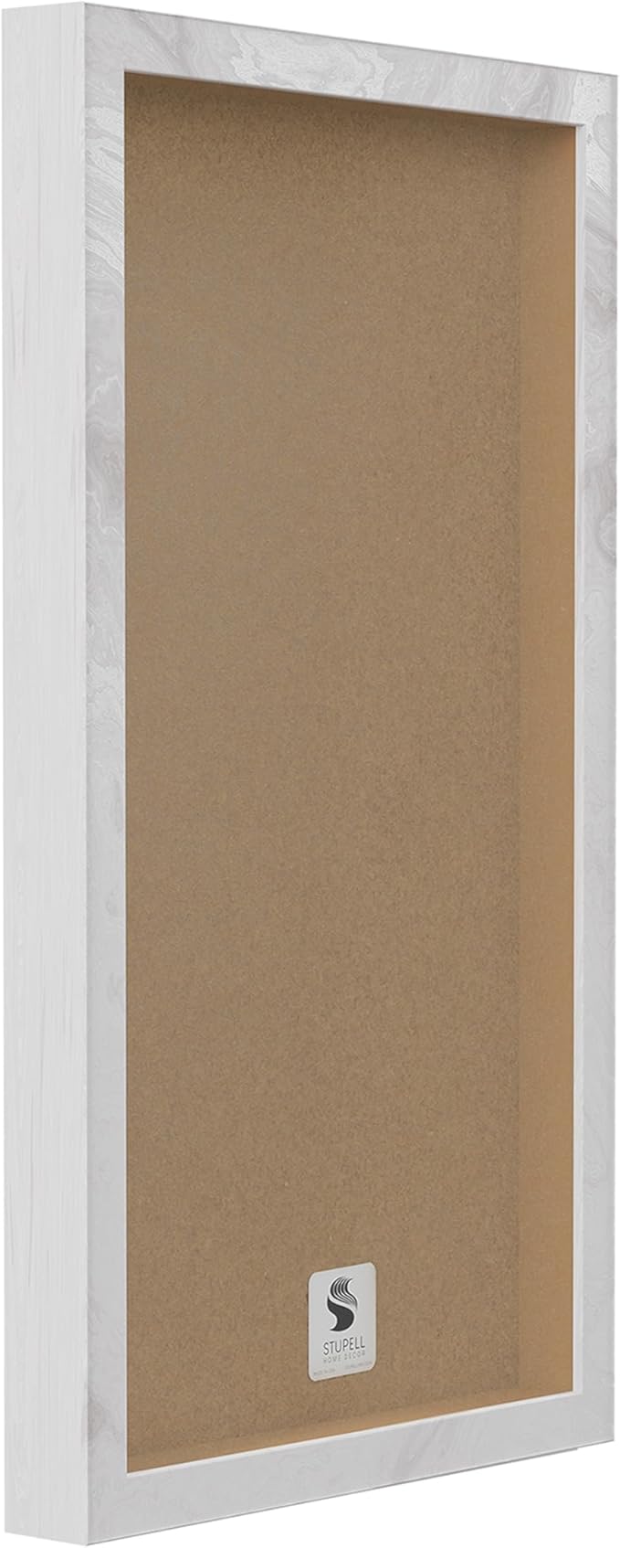 Stupell Industries Wash Your Worries Away Phrase Bathroom Relaxation, Designed by Daphne Polselli White Framed Wall Art, 13 x 30, Grey