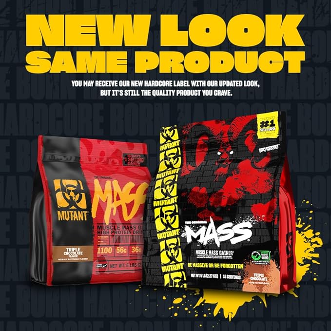 Mutant Mass Weight Gainer Protein Powder - High Calorie Protein for Lean Mass, Muscle Build, & Bulking - 5 Pound - Chocolate Fudge Brownie
