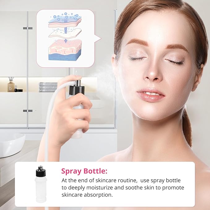 At-home Microdermabrasion Machine, UNOISETION 3 in 1 Dermabrasion Facial Machine for Exfoliation & Blackhead Removal