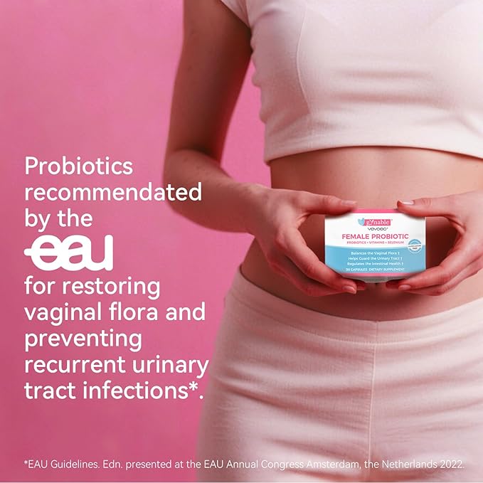 Gynable Vaginal Probiotics for Womem,Female Probiotic for pH Balance with Lactobacillus 5 Billion CFU Probiotics Blend,Selenium-Vitamin D3,Promote Healthy Vaginal Odor & Vaginal Flora,90 Count