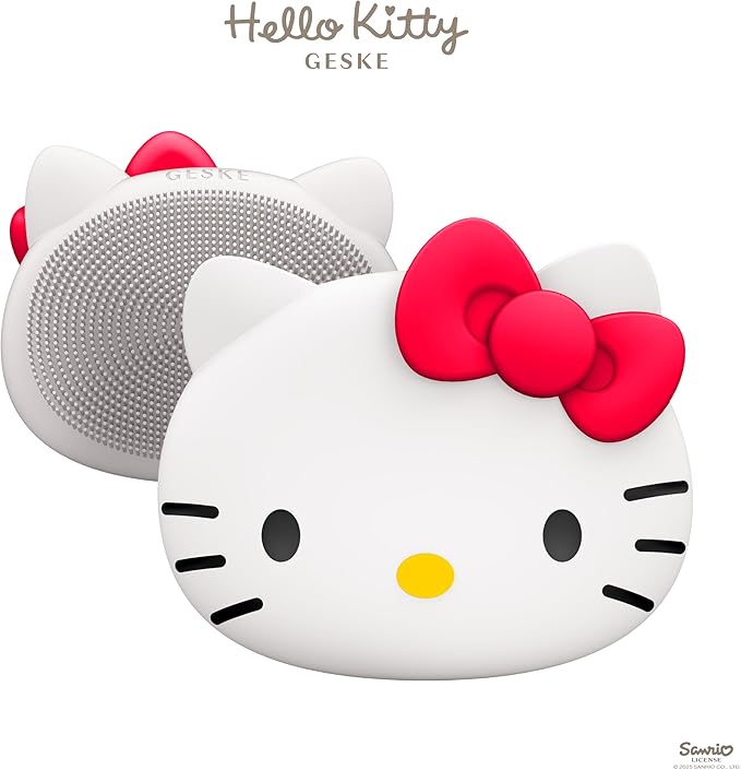x Hello Kitty SmartAppGuided Facial Brush | 3 in 1 | Skin Cleansing Silicone | Routine Skincare | Gentle Cleansing | Facial Cleanser