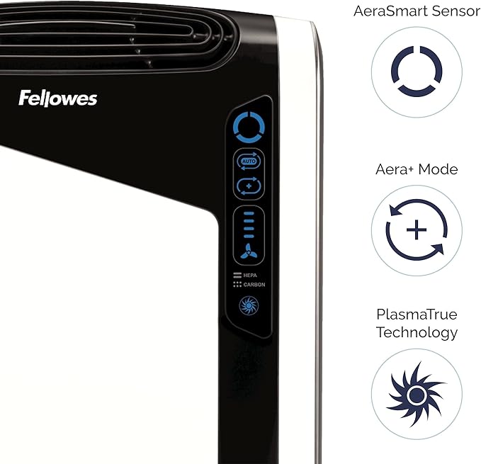 Fellowes AeraMax 300 Large Room Air Purifier Mold, Odors, Dust, Smoke, Allergens and Germs with True HEPA Filter and 4-Stage Purification, White
