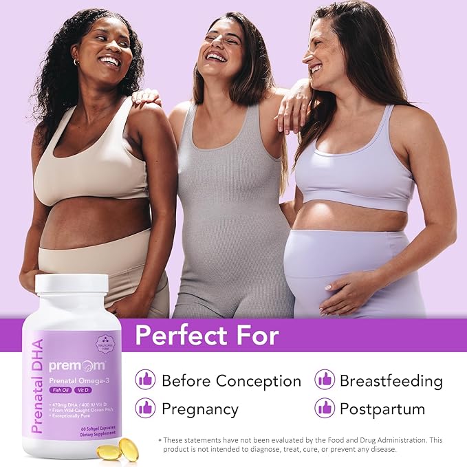 Premom Quantitative Ovulation Test Strips 20LH & Premom Prenatal Vitamin & Premom Fish Oil