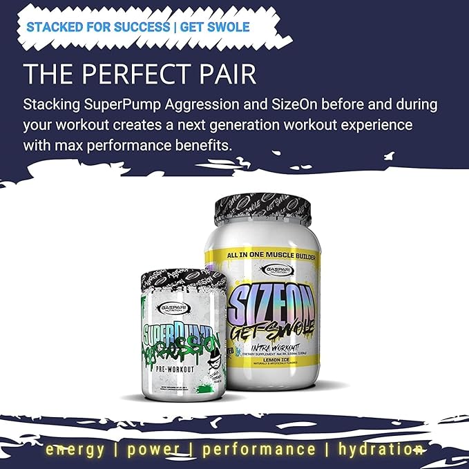 Gaspari Nutrition SizeOn, The Ultimate Hybrid Intra-Workout Amino Acid & Creatine Formula, Increased Muscle Volume & Muscle Recovery (Orange Cooler, 24 Servings)