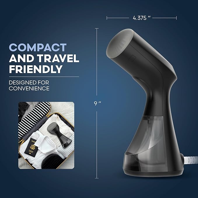 Conair Compact Garment Steamer for Clothes, Small Size Tackles Big Wrinkles with Fast Heat Up