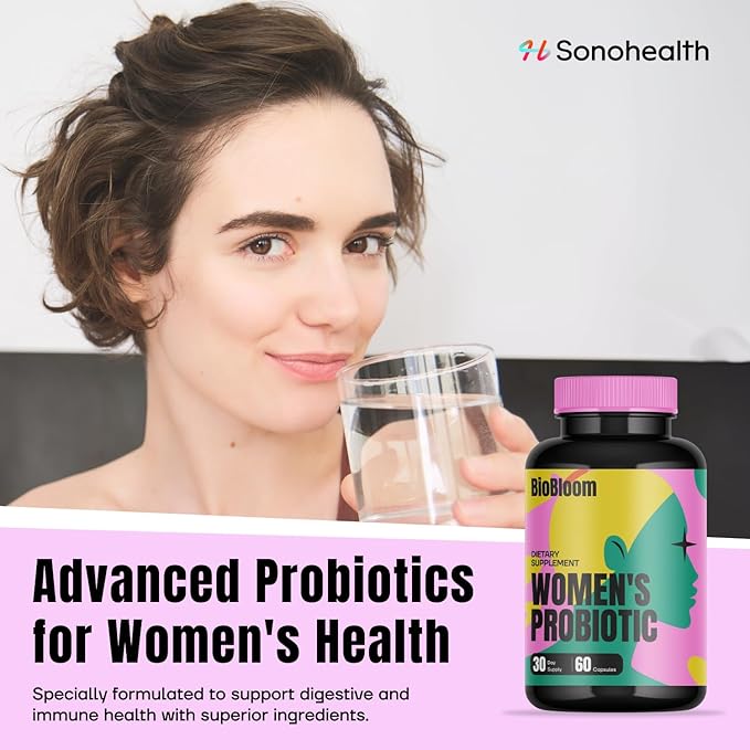 BioBloom Vaginal Probiotics for Women | pH Balance with Prebiotics & Lactobacillus Probiotic Blend Women's Vaginal Health Supplement | Promote Healthy Vaginal Odor & Flora (30 Servings)
