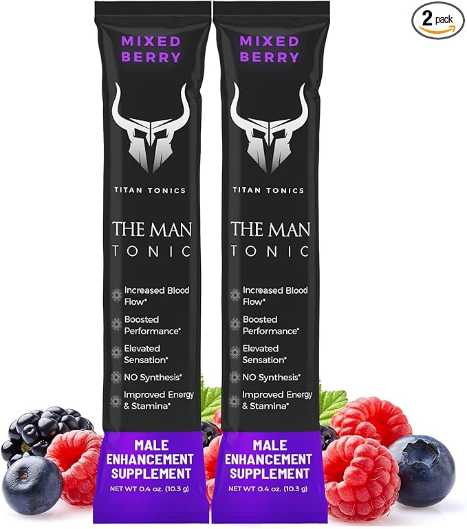 Male Enhancement Supplement – Testosterone Booster for Men with Nitrosigine, L-Citrulline, Horny Goat Weed & Tongkat Ali – for Performance, Enlargement, Libido & Drive (Berry 2-Pack)