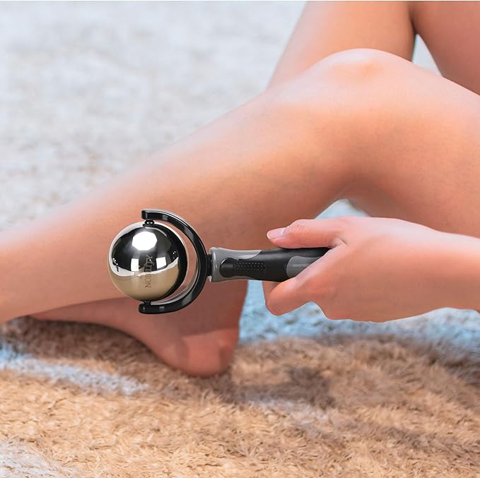 Nobility Massage Ball Roller– Ice Cold and Hot for Deep Tissue and Sore Muscle Relief of Stiffness and Stress, Body, Neck, Back, Foot, Plantar (Grey)
