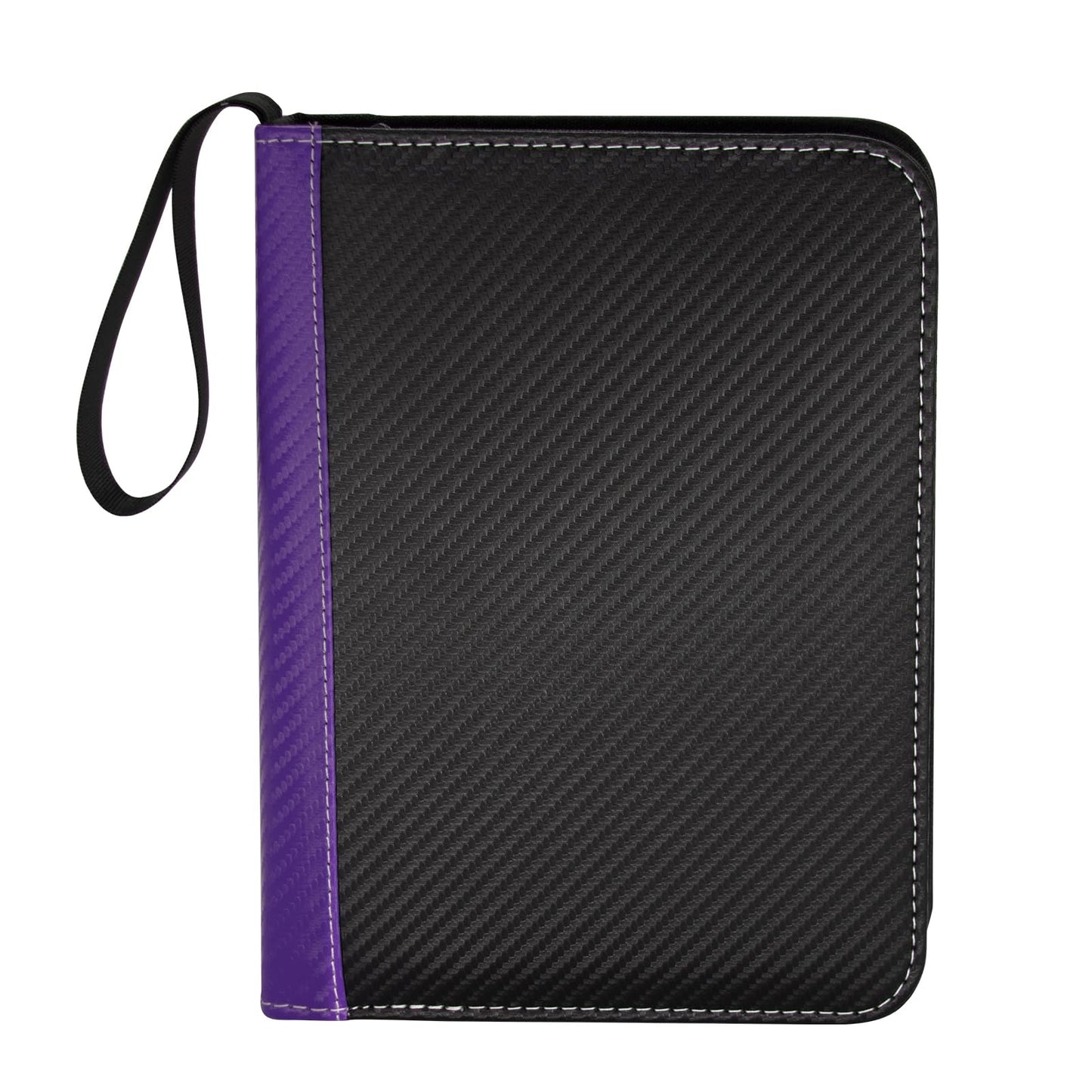 MaoKea Card Binder For Card 4-Pocket Sleeves with 440 Cards Holder,Game Collection Binder Card Holder Of Fit for TCGcard album,game card Yugioh Trading Sports Cards (Purple and black)