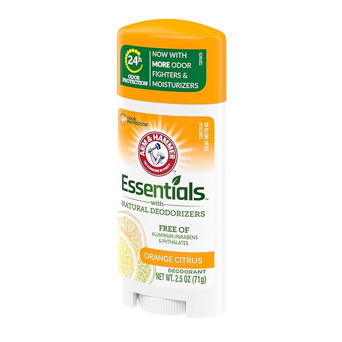 Arm & Hammer Essentials deodorant, crisp orange citrus, 2.5 ounce, 6 Count