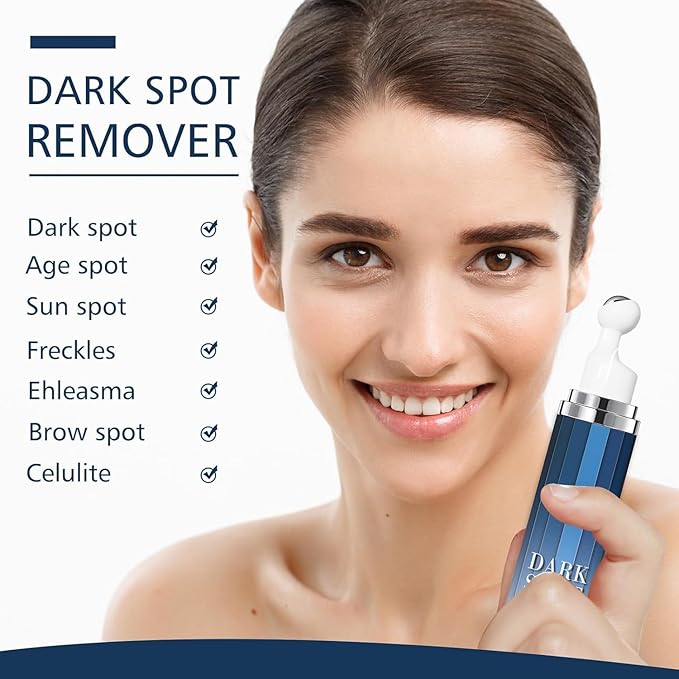 Dark Spot Remover for Face and Body - Dark Spot Advanced Corrector Serum for Melasma, Age Spots, Freckles & Sun Spots, with 360° Roller for All Skin Types (0.67 fl. oz)