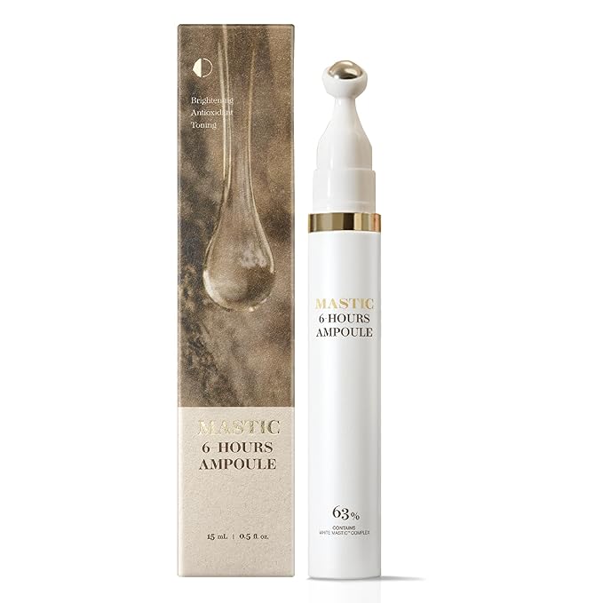 MASTINA Mastic Serum Roller - Dark Circle Remover & Eye Serum for Brighter, Firmer Under Eyes, Korean Skin Care, 0.5 fl oz,White Mastic Complex 63% + Tranexamic Acid 2% + Niacinamide 5%