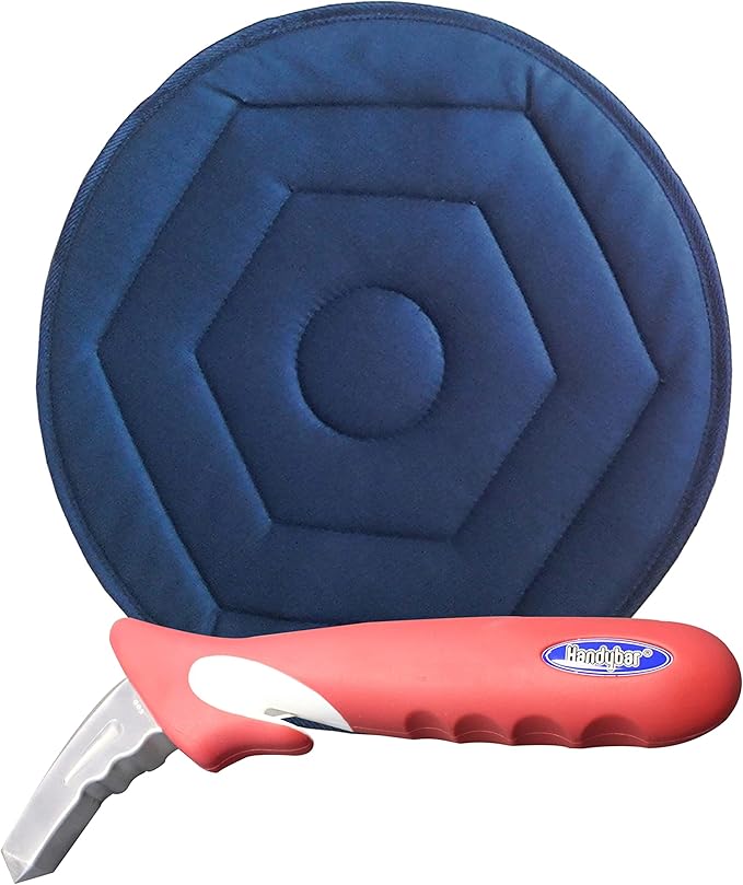 Stander Auto Mobility Combo Pack, Handybar and Swivel Seat Cushion Bundle, Non-Slip Ergonomic Grip for Adults, Seniors, and Elderly, Vehicle Stand Assist Handle and Rotating Cushioned-Seat