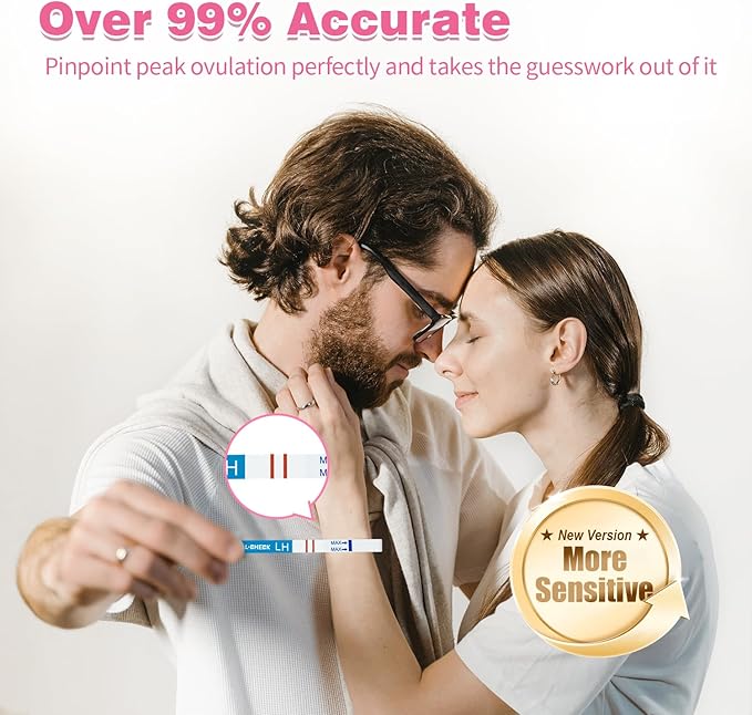 Ovulation Test Strips 25 and Pregnancy Tests 10, HEAL-CHECK Bulk Ovulation Predictor Kit for Women TTC, Over 99% Accuracy, Easy to Use at Home, Individually Wrapped, FSA HSA | 25LH+10HCG+35 Urine Cup