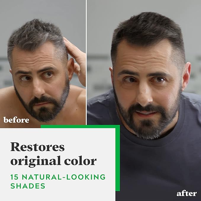 Just For Men Easy Comb-In Color Mens Hair Dye & Shampoo-In Color (Formerly Original Formula), Mens Hair Color with Keratin and Vitamin E for Stronger Hair - Jet Black, H-60, Pack of 3