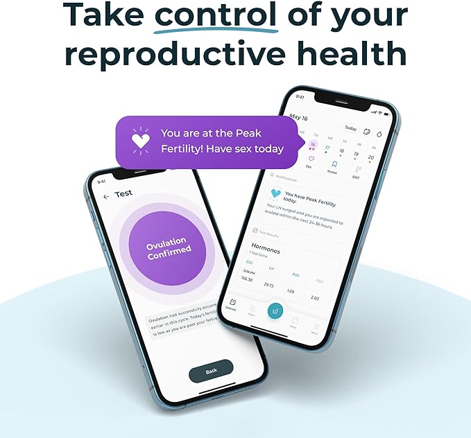 Inito Fertility Monitor & Hormone Tracker for Women | Estrogen, LH, PdG (Urine Metabolite of progesterone), FSH | Track and Confirm Ovulation | Includes 15 Test Strips (iPhone 16 Pro Max)