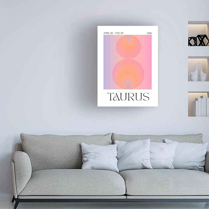 Trademark Fine Art Canvas Wall Art - Valeria Castillo 'Taurus' Wall Art for Living Room, Bedroom, or Office Décor