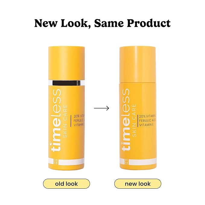 Timeless Skin Care Vitamin C Serum with Vitamin E & Ferulic Acid - Serum - for Oily & Dry Skin - Fragrance-Free - 4 Fl oz