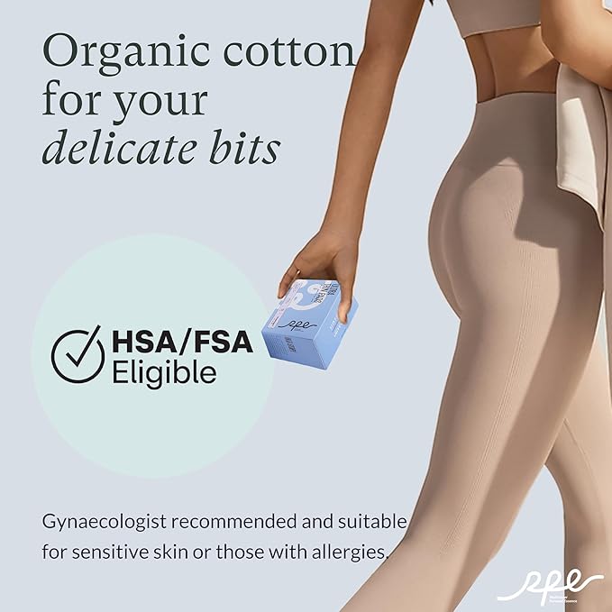 100% Organic Pads for Women, Organic Cotton Cover Pad - Regular Absorbency, Unscented, Ultra Thin Pads with Wings for Women (Regular, Size 3, 36 Count)
