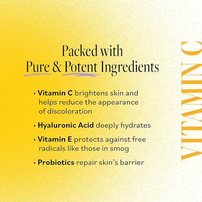 DERMA E Vitamin C Concentrated Serum with Hyaluronic Acid, Vitamin E & Aloe, All Natural, Antioxidant-Rich Concentrated Facial Serum – Firming and Brightening Vitamin C Face Serum, 1oz