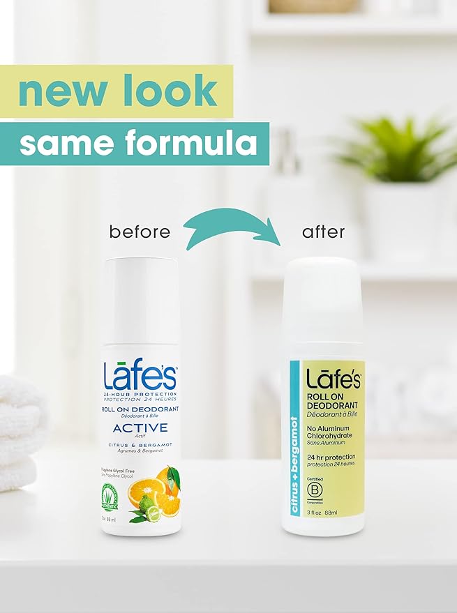 Lafe's | Men's Roll On Aluminum Free Deodorant Variety - Active, Extra Strength, Fresh | Vegan, Cruelty Free, Gluten Free, Paraben Free & Baking Soda Free with 24-Hour Protection; 3 Pack (3oz each)