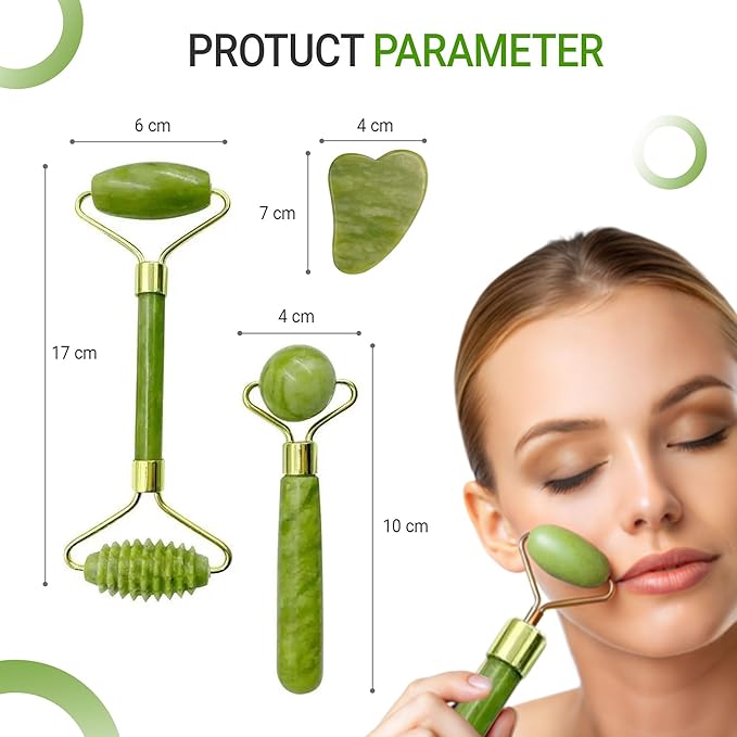 JASE BEAUTY GUA SHA KIT- GUA SHA FACIAL TOOLS, FACE ROLLER, FACE SCULPTING TOOL, TOOL FOR FACE, LYMPHATIC DRAINAGE MASSAGER FACE, FACE MASSAGE, GUASHA, FACE ROLLER SKIN CARE