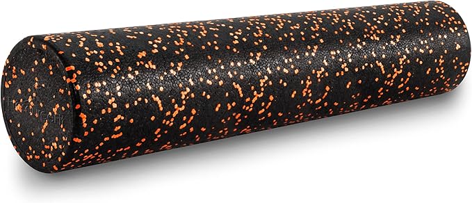 ProsourceFit High Density Foam Rollers 18 - inches Long, Firm Full Body Athletic Massager for Back Stretching, Yoga, Pilates, Post Workout Trigger Point Release, Pink