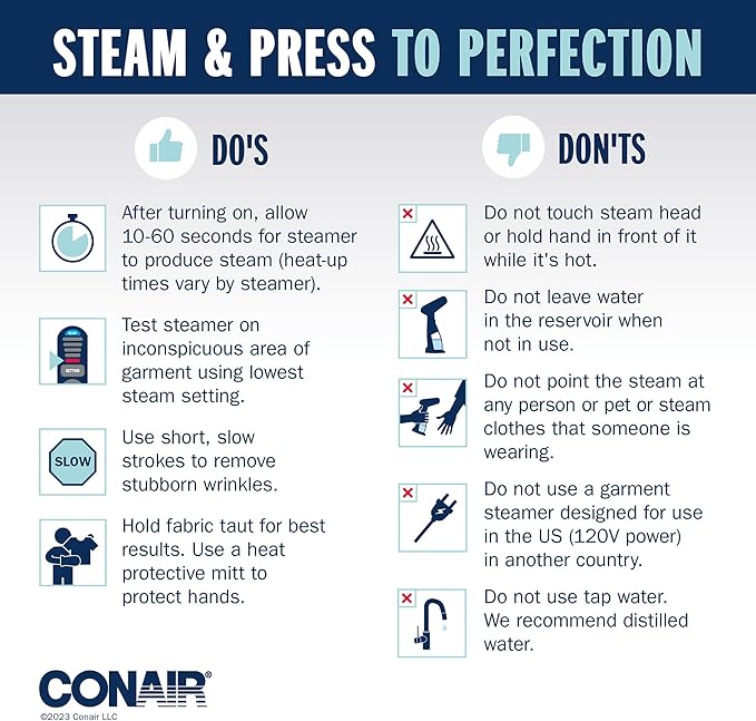 Conair Handheld Garment Steamer for Clothes, Turbo ExtremeSteam 1875W, Portable Handheld Design, Strong Penetrating Steam - Amazon Exclusive in Black (GS59B)