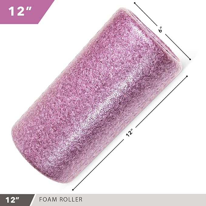 High-Density Round Foam Rollers - 4 Size and 8 Color Options - Massage Rollers for Stretching, Deep Tissue and Myofascial Release