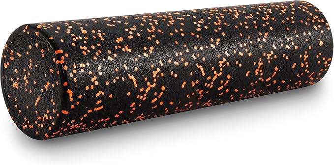 ProsourceFit High Density Foam Rollers 18 - inches Long, Firm Full Body Athletic Massager for Back Stretching, Yoga, Pilates, Post Workout Trigger Point Release, Pink