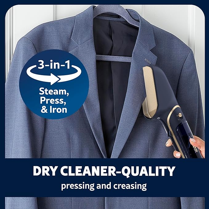 Conair Steam Stylist with Fabric Shaver, Extra Water Tank, and Storage Bag - Amazon Exclusive | Press Iron & Steamer - Great for Home, Office, or Travel | 3-in-1 Steam Iron for Quick Wrinkle Removal
