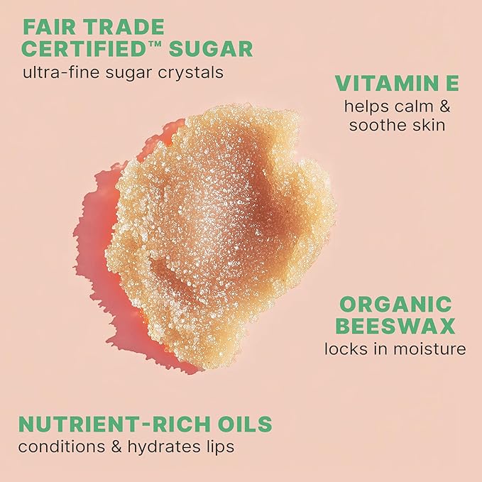 Lip Scrub Mint - USA Made Sugar Lip Scrubber Exfoliator with Natural & Organic Ingredients