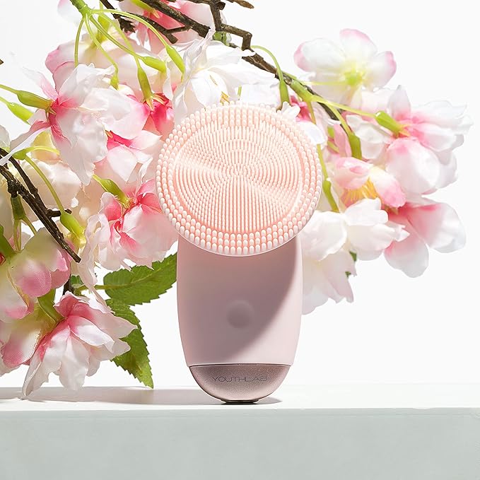 SoniGlow, Pink, Silicone Facial Skin Cleansing Brush, Electric, Vibrating, Scrubber, Hygienic, Exfoliation, Massage, Firm, Tone, Blackheads, Pores, Waterproof, Rechargeable, Makeup Removal