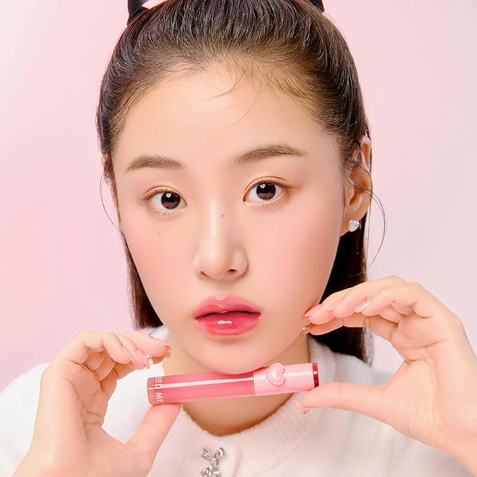 YNM Heart Jelling Tint (04 CHESTNUT JELLING, 0.09 oz) Silicone Lip Brush Included, K-Beauty, Non-Sticky, Moisturizing, Smudge-Proof, Korean Lip Tint, Long-Lasting, Vivid Color